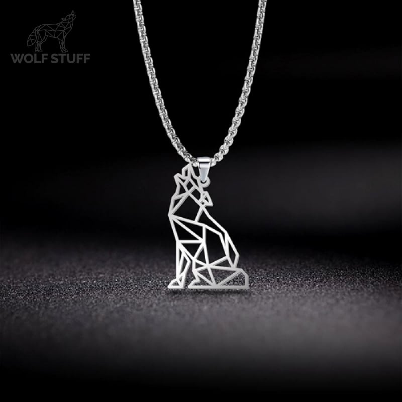 Geometric Wolf Necklace