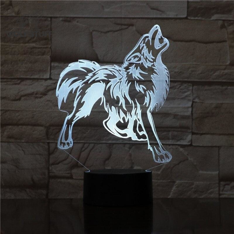 Glass Wolf Lamp Shade