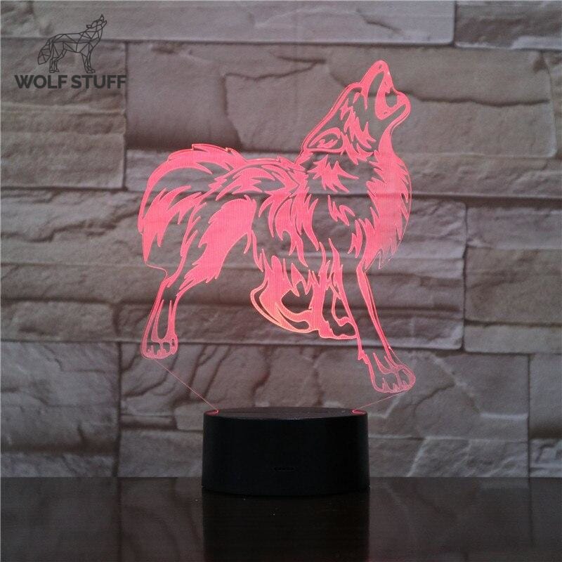 Glass Wolf Lamp Shade