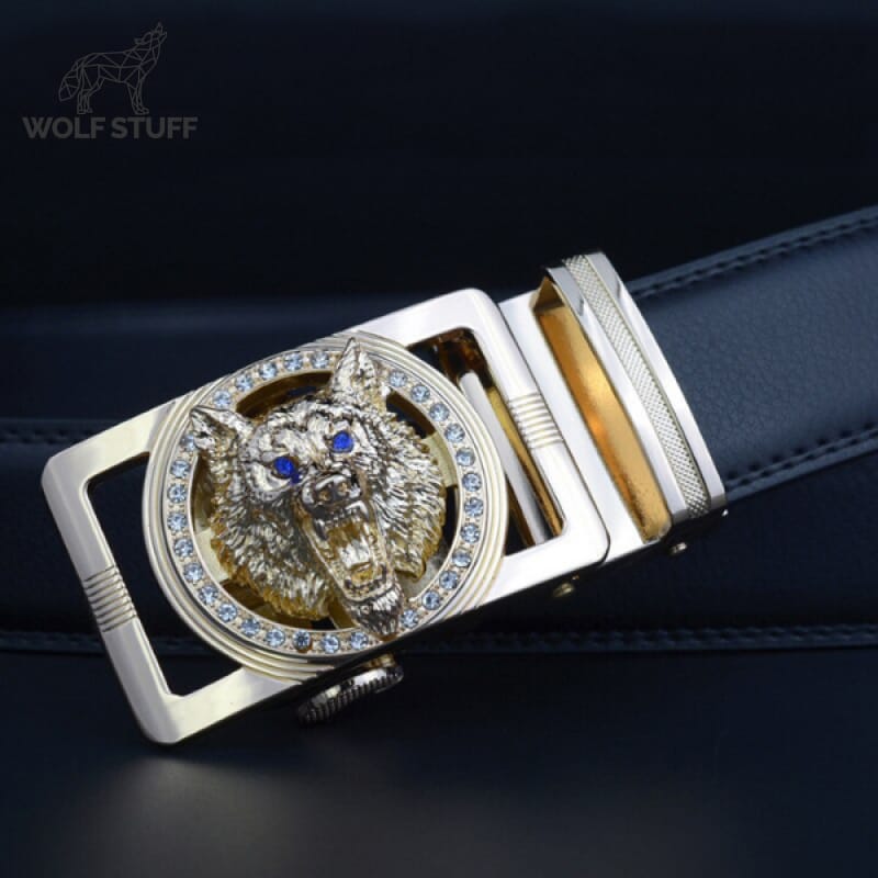 Gold Wolf Belt Buckle