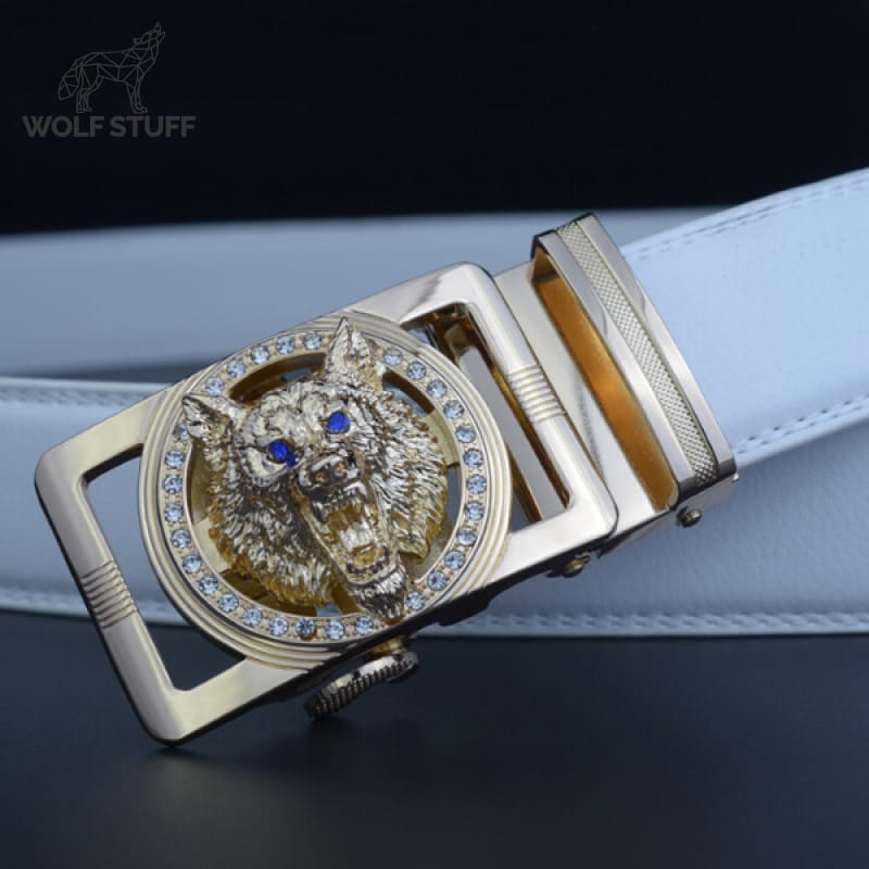 Gold Wolf Belt Buckle