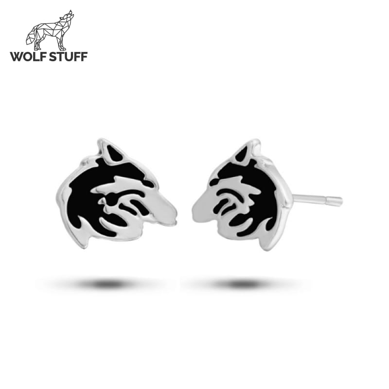 Gold Wolf Earrings