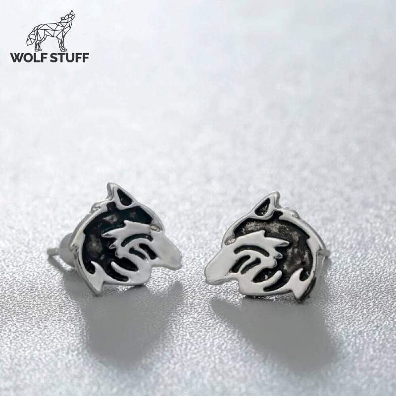 Gold Wolf Earrings