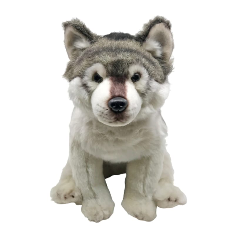 Gray wolf plush