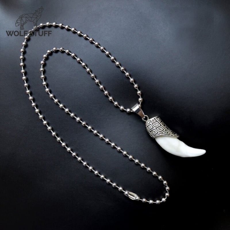 Gray Wolf Tooth Necklace