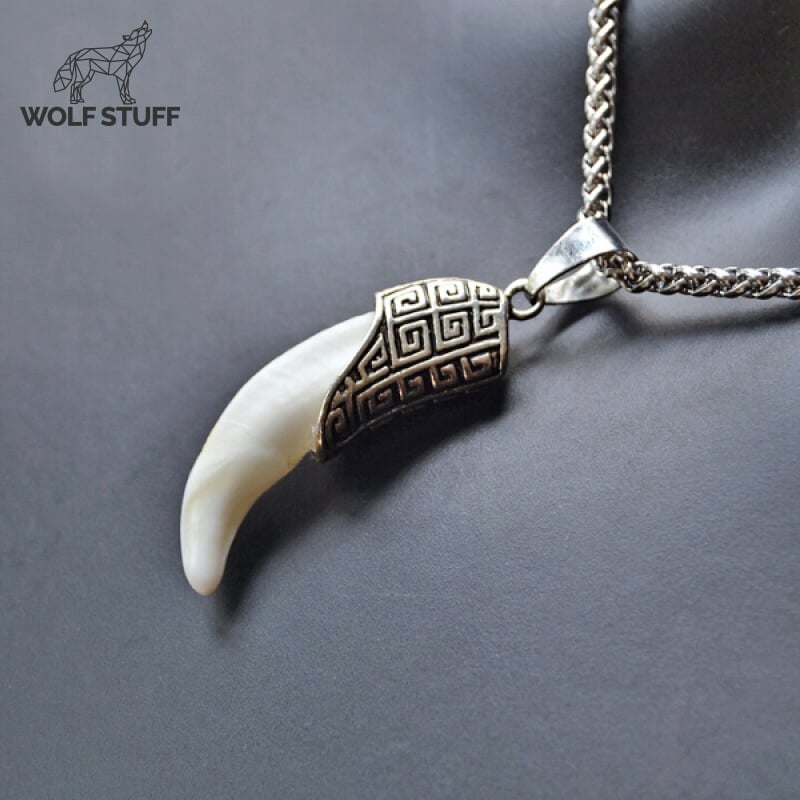 Gray Wolf Tooth Necklace