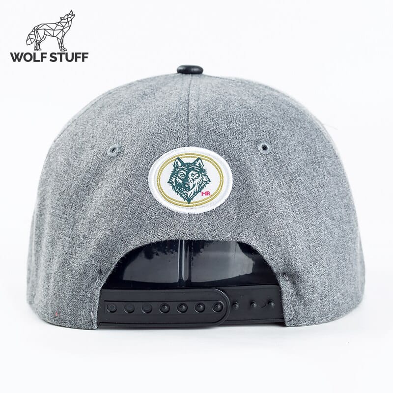 Hat with wolf on it