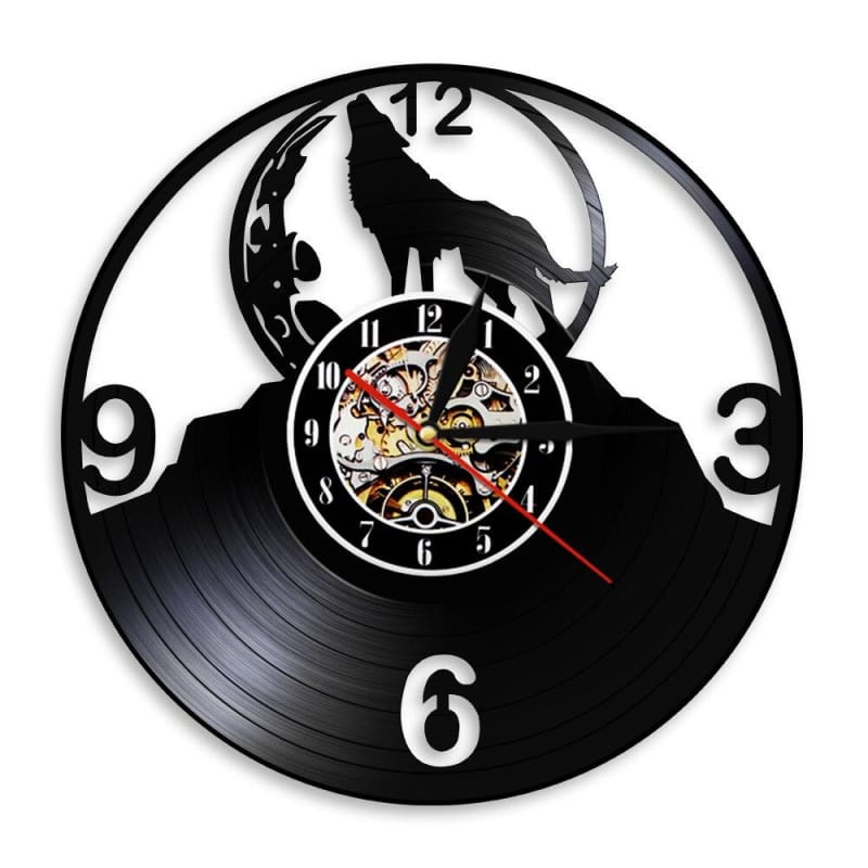 Howling Wolf Clock