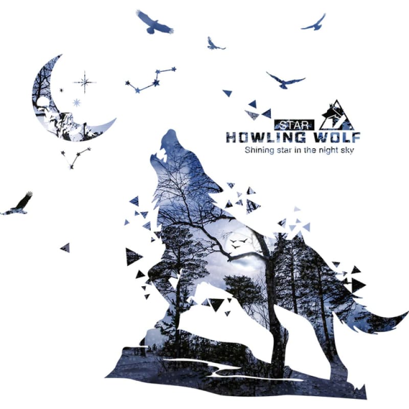 Howling wolf sticker