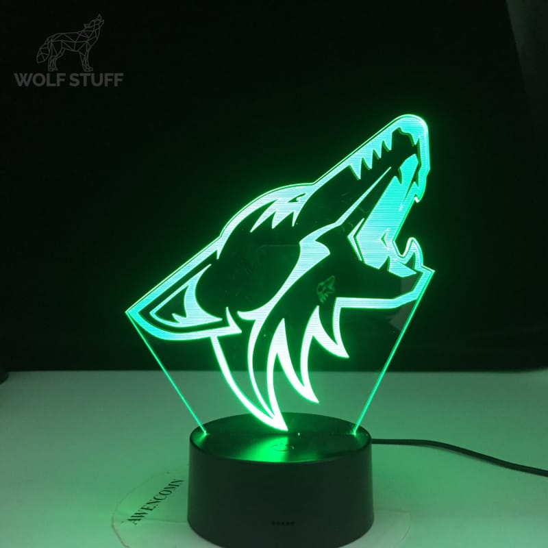 Howling wolf touch lamp
