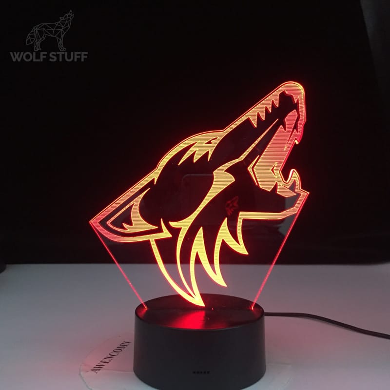 Howling wolf touch lamp