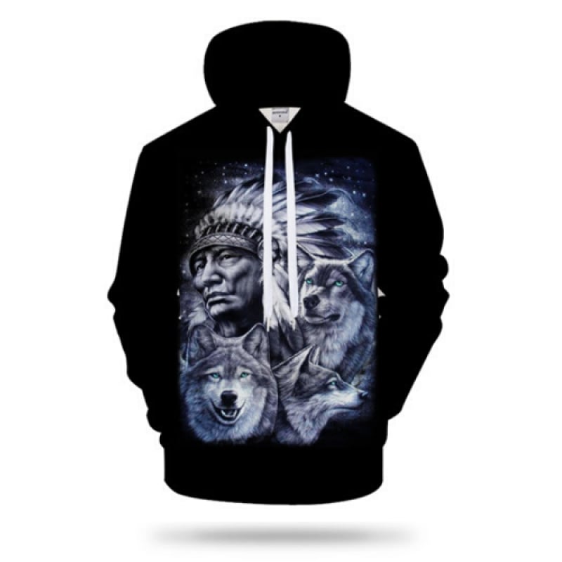 Indian Hoodie Wolf Stuff - Main Image