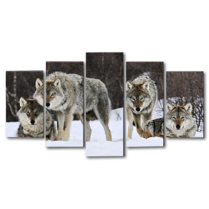 Large wolf art