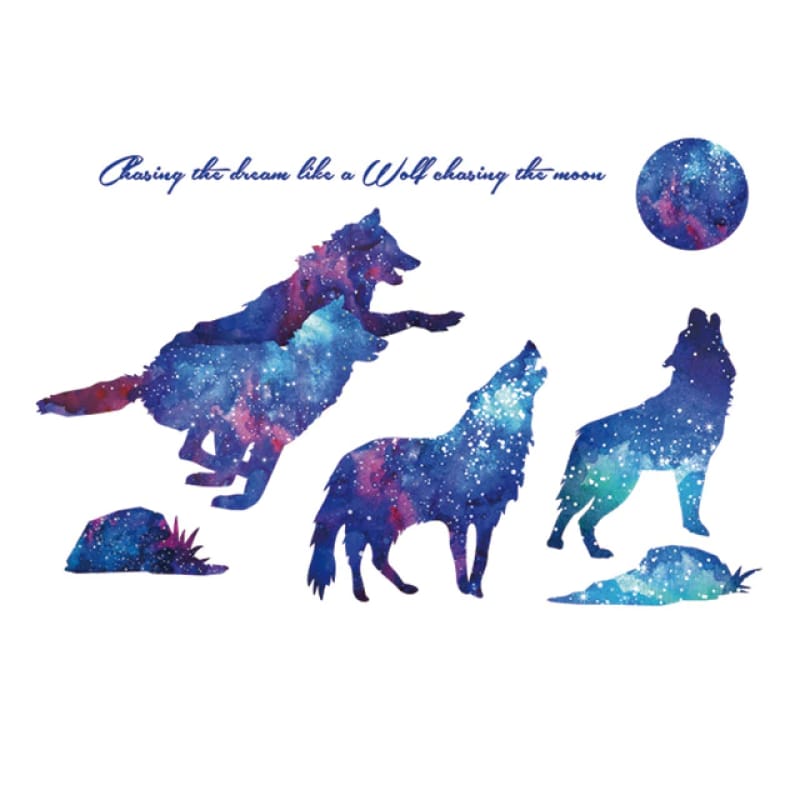Large wolf decals