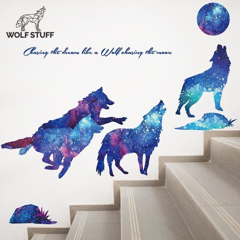 Large wolf decals