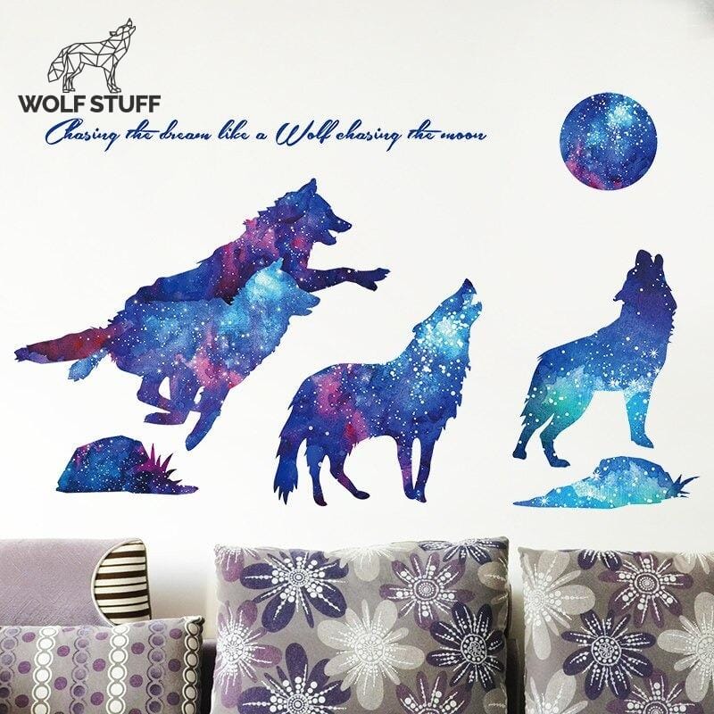 Large wolf decals
