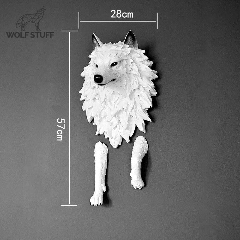 Large wolf statue