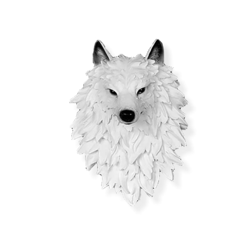 Large wolf statue