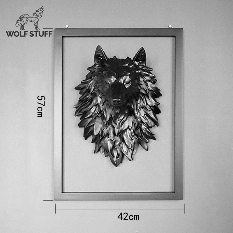 Large wolf statue
