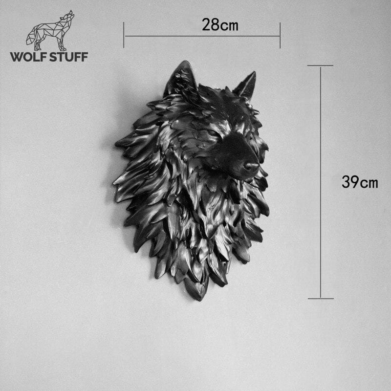 Large wolf statue