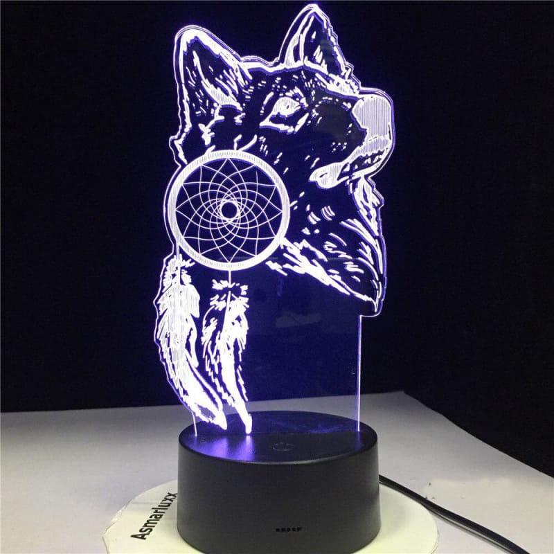 Led wolf dreamer lamp