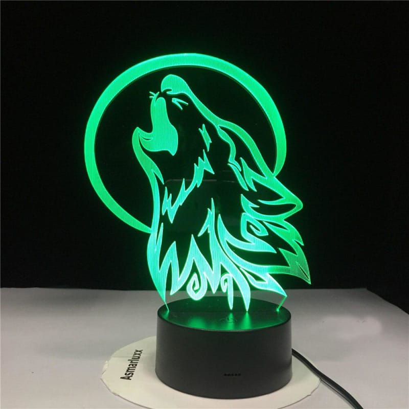 LED wolf lamp