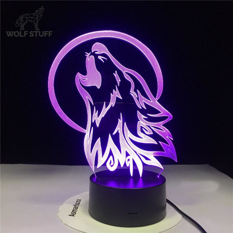LED wolf lamp