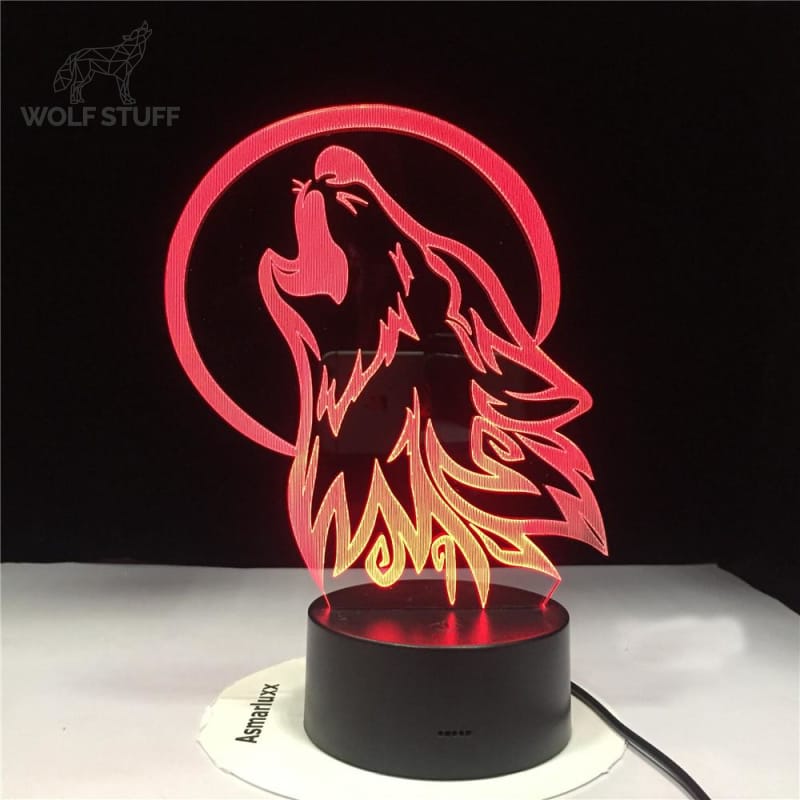 LED wolf lamp