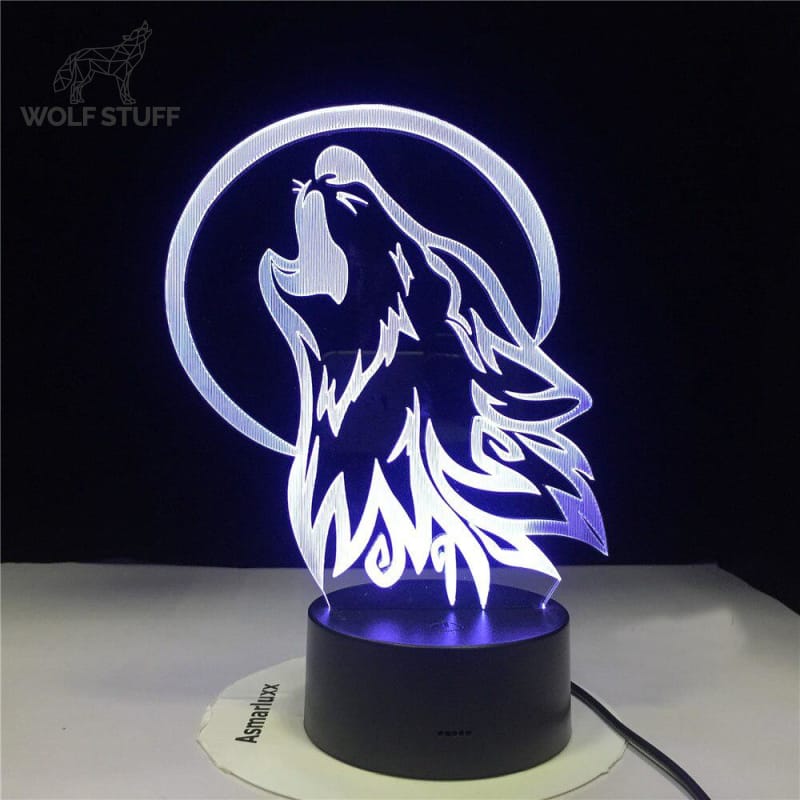 LED wolf lamp