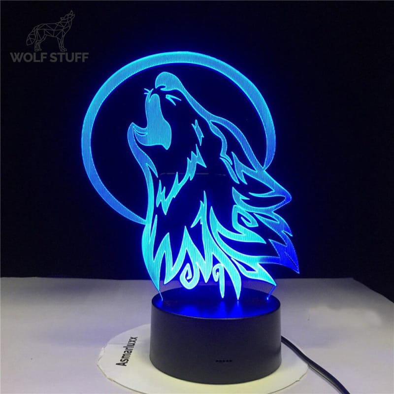 LED wolf lamp