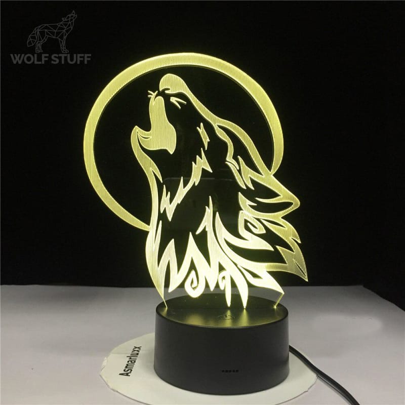 LED wolf lamp