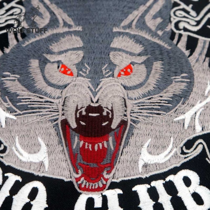 Lone wolf biker patch