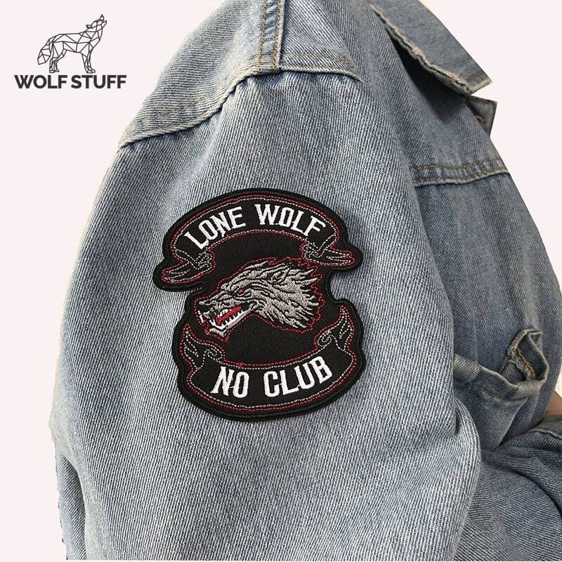 Lone wolf no club patch