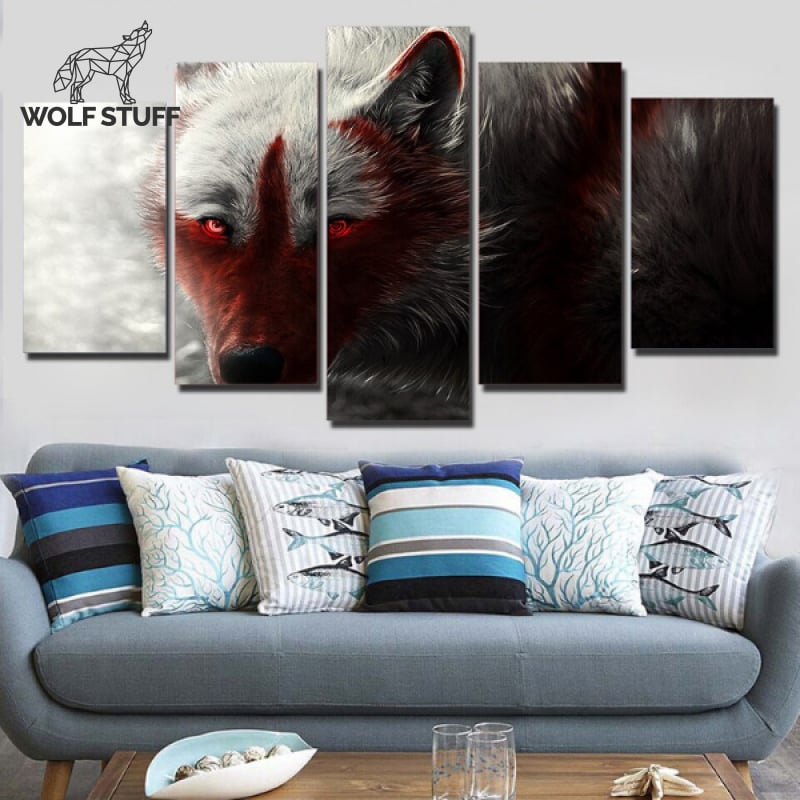 Lone wolf wall art