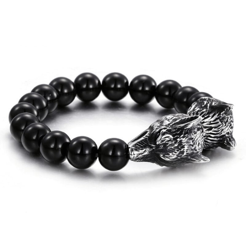 Mens Black Pearl Bracelet