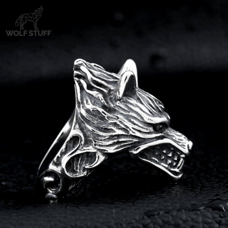 Mens Wolf Ring Jewelry