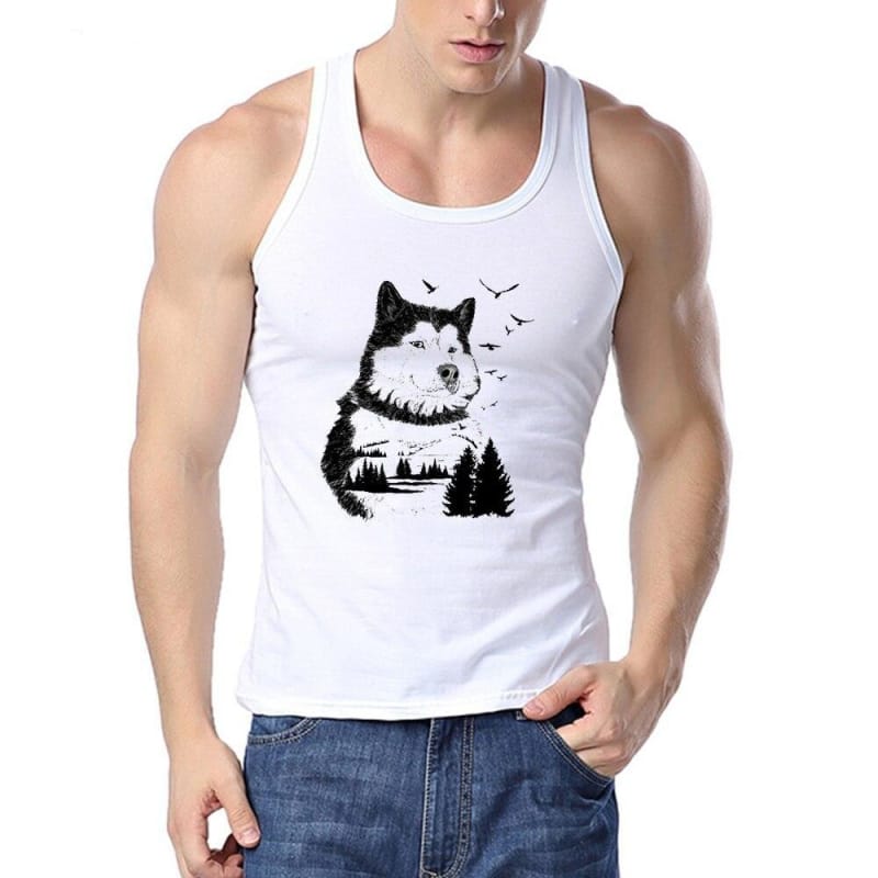 Mens Wolf Tank Top