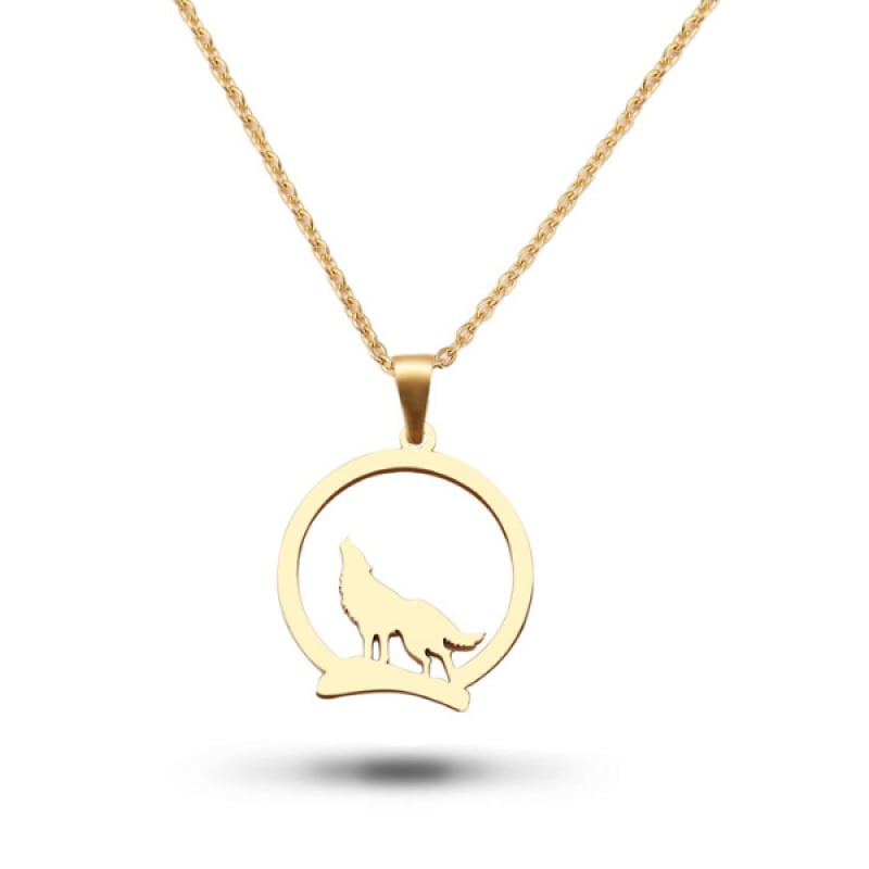 Moon Wolf Necklace