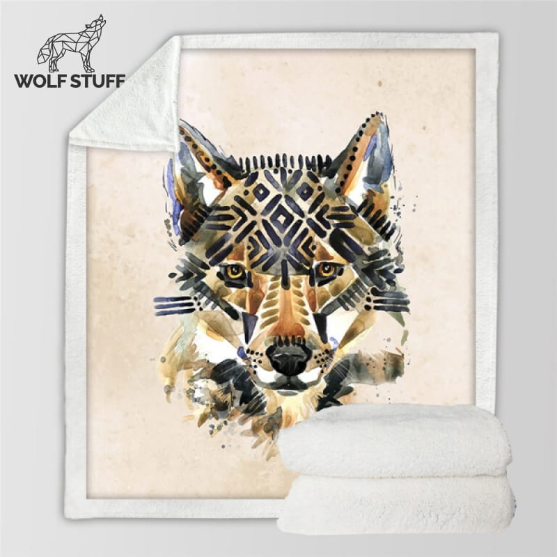 Native American Wolf Blanket