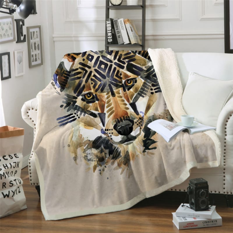Native American Wolf Blanket