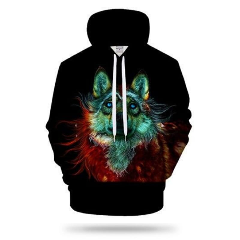 Neon Wolf Hoodie