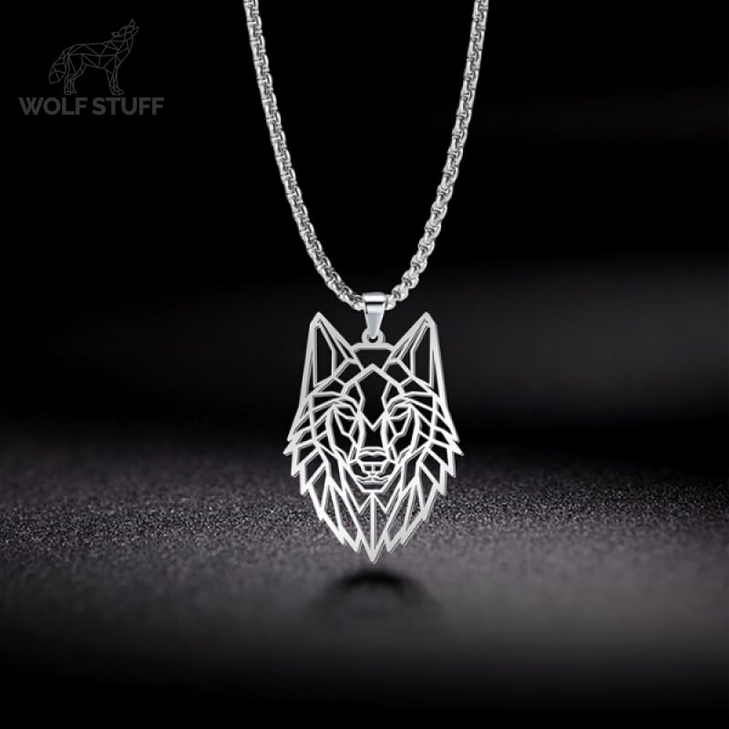 Origami Wolf Necklace