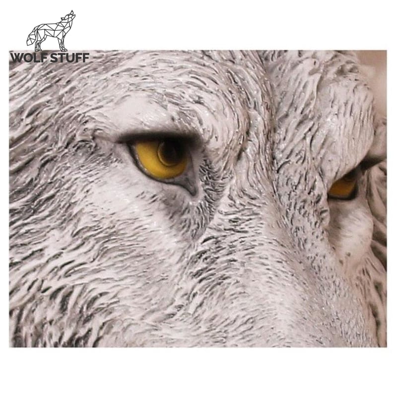 Outdoor wolf statue
