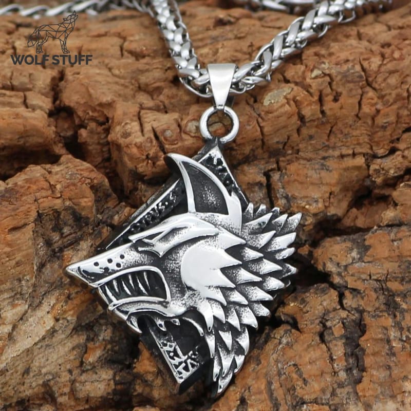 Pewter Wolf Necklace