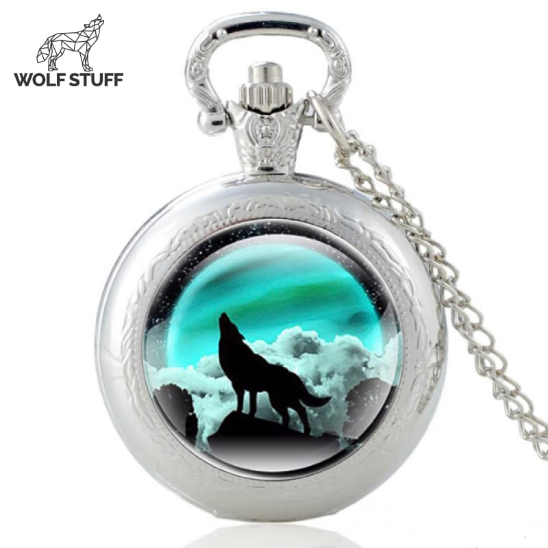 Pocket Watch Gold Wolf