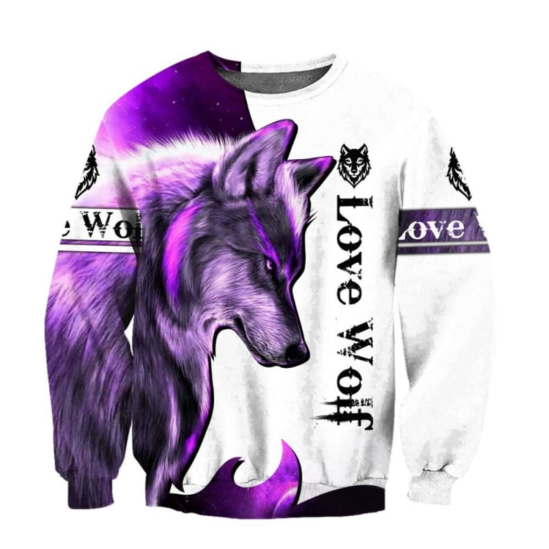 Purple Wolf Sweatshirt Wolf Stuff