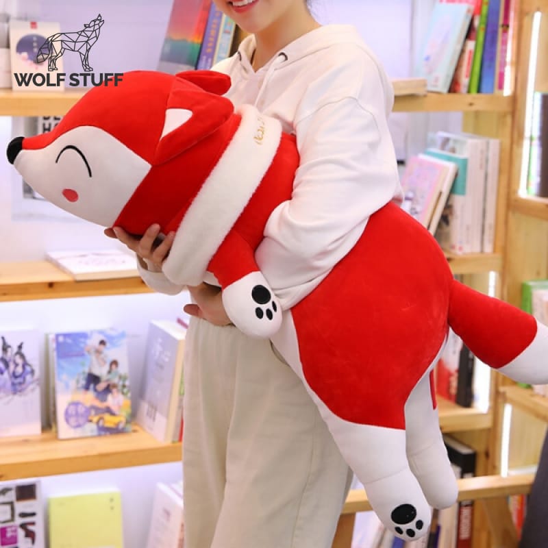 Red wolf plush