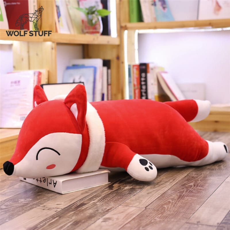 Red wolf plush
