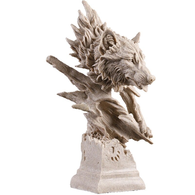 Resin Wolf Statue