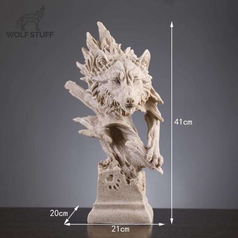Resin Wolf Statue